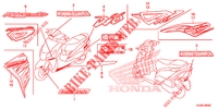 EMBLEEM/STREEP voor Honda SCV 110 DIO, TYPE 3ID 2016