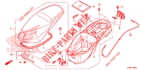 ZITTING/ BAGAGEBOX voor Honda SCV 110 DIO, TYPE 3ID 2015