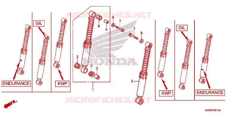VOOR SCHOKBREKER Honda SCOOTER 110 DIO 2016  SCV110FF