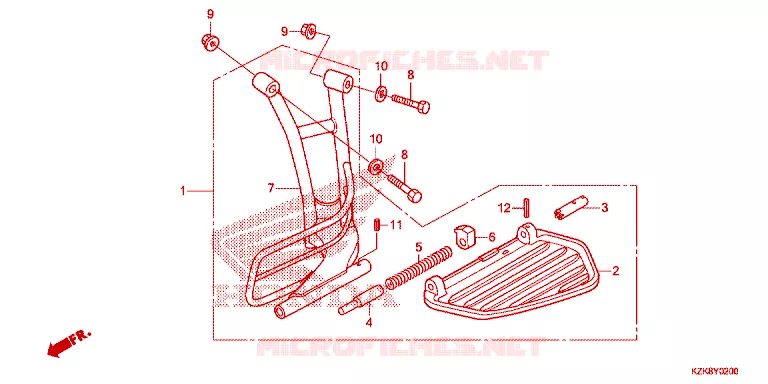 VOETSTEUN Honda SCOOTER 110 DIO 2018  SCV110FH