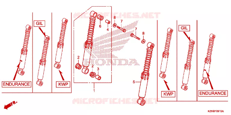 VOOR SCHOKBREKER Honda SCOOTER 110 DIO 2017  SCV110FH