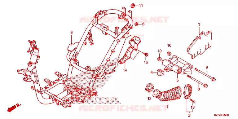 FRAME CHASSIS Honda SCOOTER 110 DIO 2019  SCV110FK