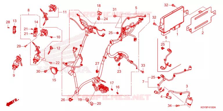 BEDRADINGSBUNDEL Honda SCOOTER 110 DIO 2020  SCV110FL