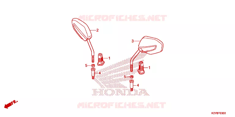 SPIEGEL Honda SCOOTER 110 DIO 2020  SCV110FL