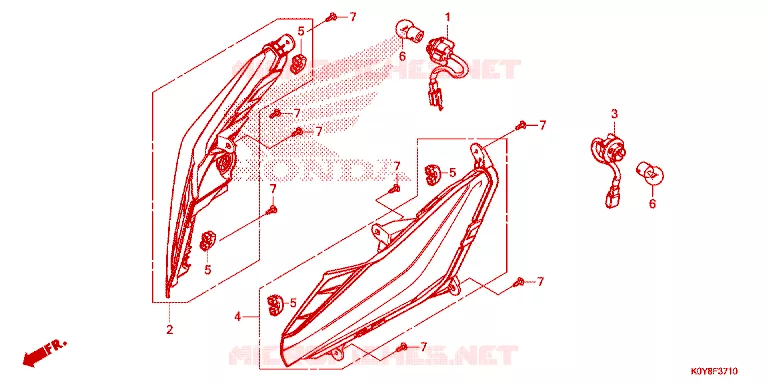 VOOR KNIPPERLICHT Honda SCOOTER 110 DIO 2021  SCV110FL