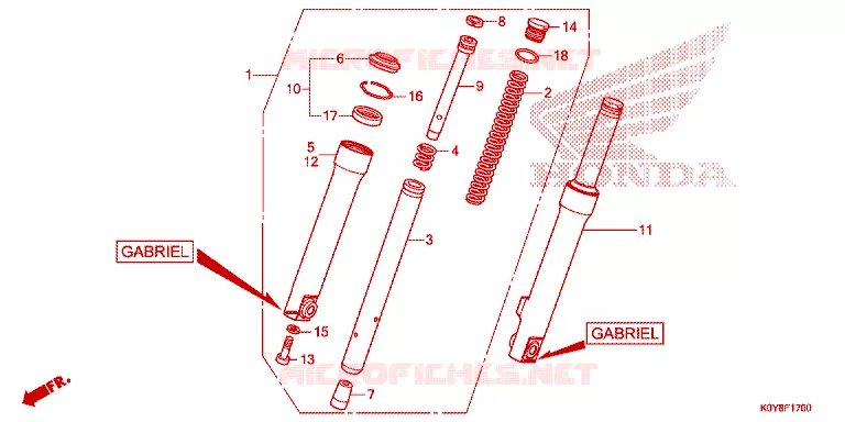 VOOR VORK Honda SCOOTER 110 DIO 2021  SCV110FL