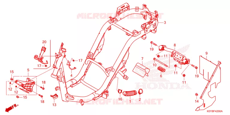 FRAME CHASSIS Honda SCOOTER 110 DIO 2021  SCV110FM