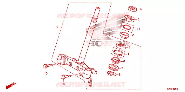 STURING STANG/BOVENSTE BRUG Honda SCOOTER 110 DIO 2021  SCV110FM