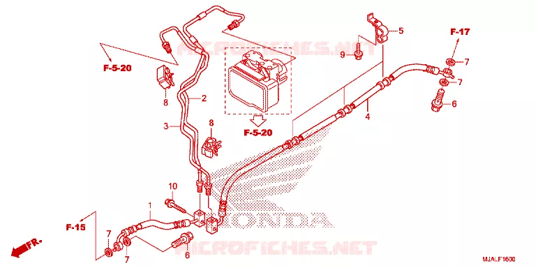 ACHTER REM SLANG Honda MOTO 750 SHADOW 2022  VT750CSN