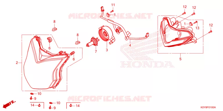 KOPLAMP Honda SCOOTER 110 DIO 2023  SCV110FP