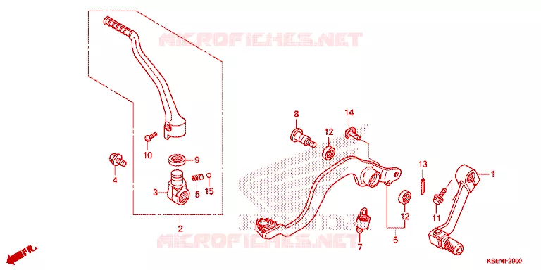 PEDAAL/KICKSTARTER ARM Honda MOTO 150 CRF 2023  CRF150RBP