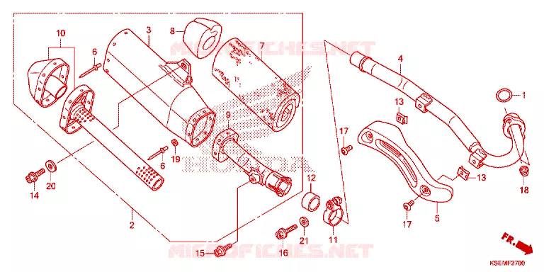 UITLAATDEMPER Honda MOTO 150 CRF 2023  CRF150RBP