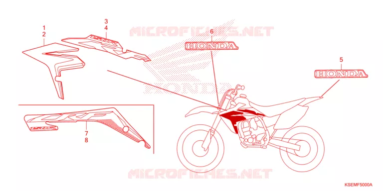 EMBLEEM/STREEP Honda MOTO 150 CRF 2023  CRF150RP