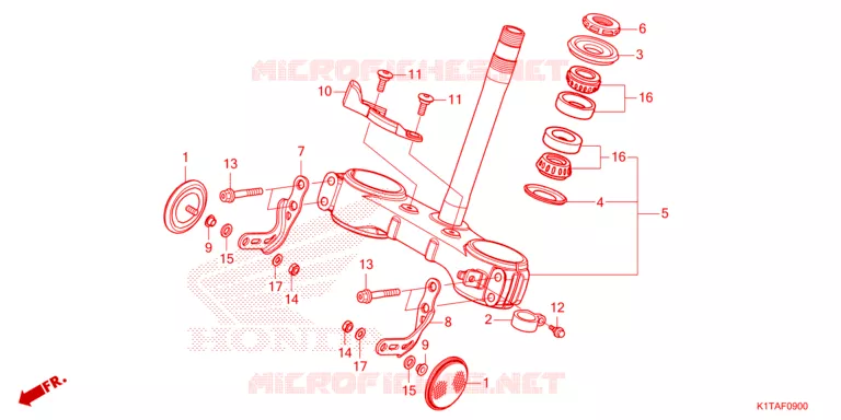 STURING STANG/BOVENSTE BRUG Honda MOTO 300 CRF 2023  CRF300LAP