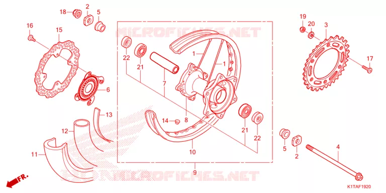 ACHTER WIEL Honda MOTO 300 CRF 2023  CRF300LP