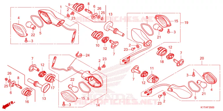 KNIPPERLICHT Honda MOTO 300 CRF 2023  CRF300LRP