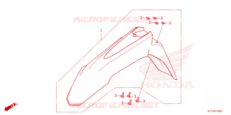 VOORSPATBORD Honda MOTO 300 CRF 2023  CRF300LRP
