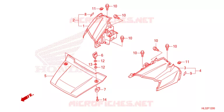 VOORSPATBORD / TREEPLANK Honda ATV 700 PIONEER 2023  SXS700M2DP