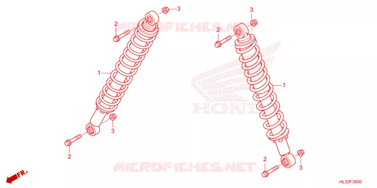 ACHTER SCHOKBREKER Honda ATV 700 PIONEER 2023  SXS700M2DP