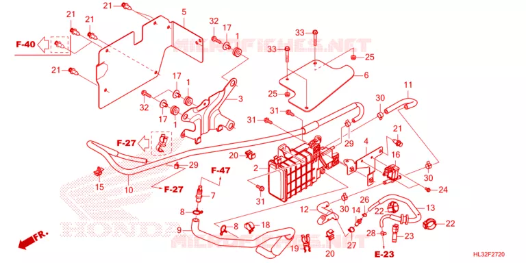 GAS RECYCLINGSYSTEEM Honda ATV 700 PIONEER 2023  SXS700M2DP