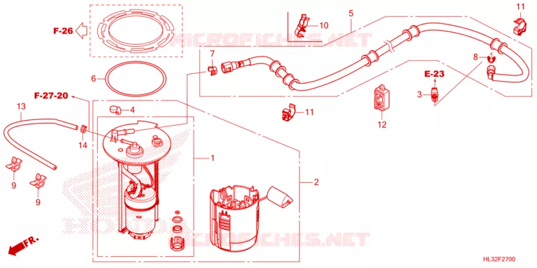 BENZINEPOMP Honda ATV 700 PIONEER 2023  SXS700M2DP