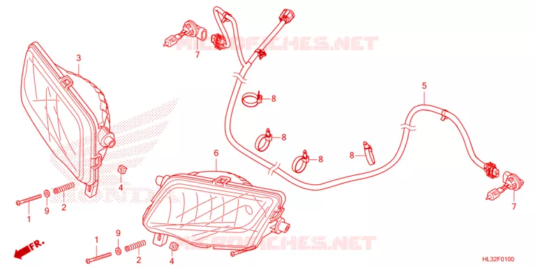 KOPLAMP Honda ATV 700 PIONEER 2023  SXS700M2DP