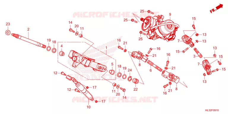 STURING AS - STUURKOLOM Honda ATV 700 PIONEER 2023  SXS700M2DP