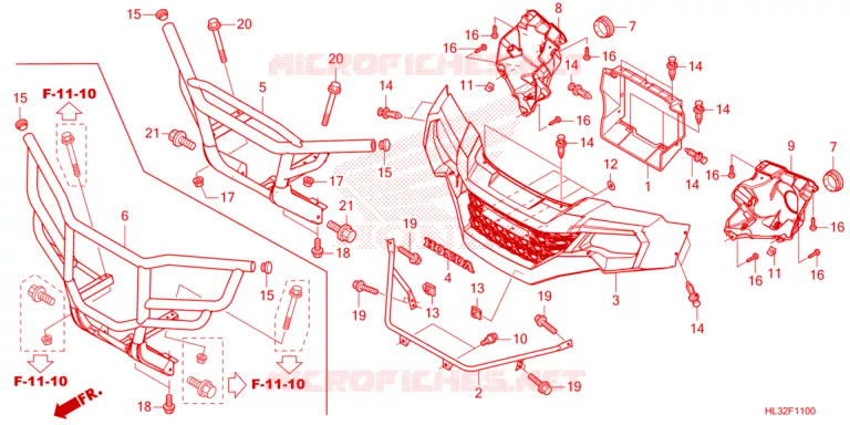 VOORBUMPER Honda ATV 700 PIONEER 2023  SXS700M2DP