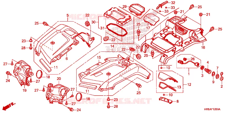 VOORSPATBORD Honda ATV 520 FOURTRAX 2023  TRX520FM6P