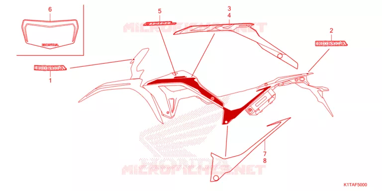 EMBLEEM/STREEP Honda MOTO 300 CRF 2024  CRF300LP