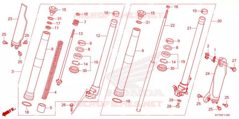 VOOR VORK Honda MOTO 300 CRF 2024  CRF300LRP
