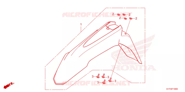 VOORSPATBORD Honda MOTO 300 CRF 2023  CRF300LRP