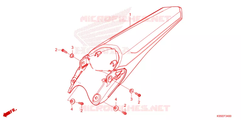 ACHTERSPATBORD  Honda MOTO 250 CRF 2024  CRF250RR