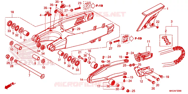 ACHTERBRUG Honda MOTO 450 CRF 2024  CRF450RLR