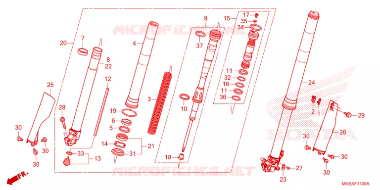 VOOR VORK Honda MOTO 450 CRF 2024  CRF450RLR