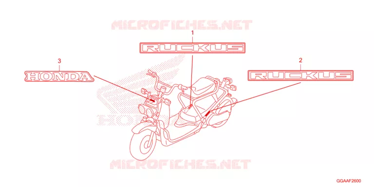 EMBLEEM/STREEP Honda SCOOTER 50 RUCKUS 2023  NPS50P