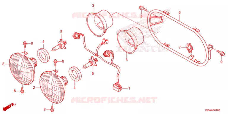 KOPLAMP Honda SCOOTER 50 RUCKUS 2023  NPS50P