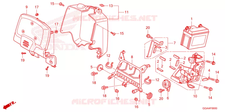 VOOR AFDEKKING/ACCU Honda SCOOTER 50 RUCKUS 2024  NPS50R