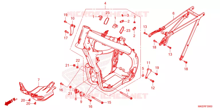 FRAME CHASSIS Honda MOTO 450 CRF 2024  CRF450RXR