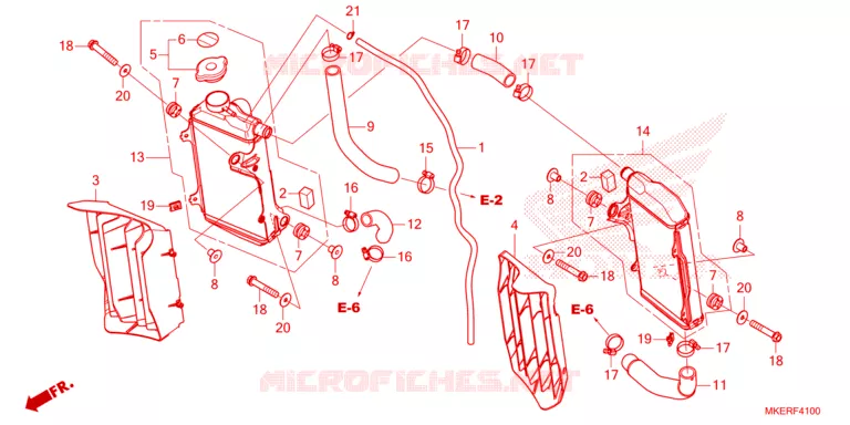 RADIATOR Honda MOTO 450 CRF 2024  CRF450RXR