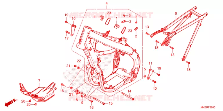 FRAME CHASSIS Honda MOTO 450 CRF 2024  CRF450RXR