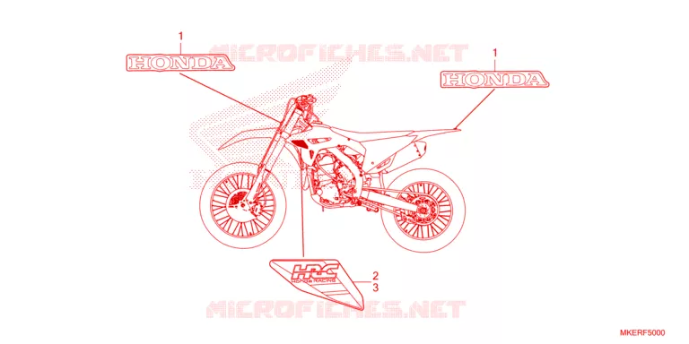 EMBLEEM/STREEP Honda MOTO 450 CRF 2024  CRF450RR