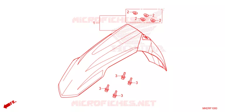VOORSPATBORD Honda MOTO 450 CRF 2024  CRF450RR