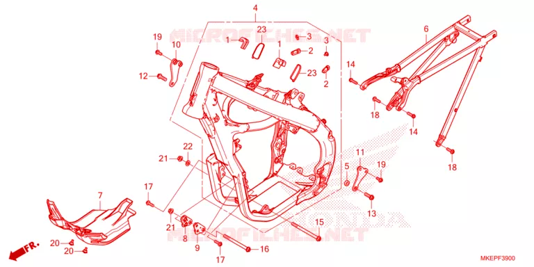 FRAME CHASSIS Honda MOTO 450 CRF 2024  CRF450RWER