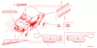 EMBLEEM/STREEP voor Honda TALON 1000 R 2023