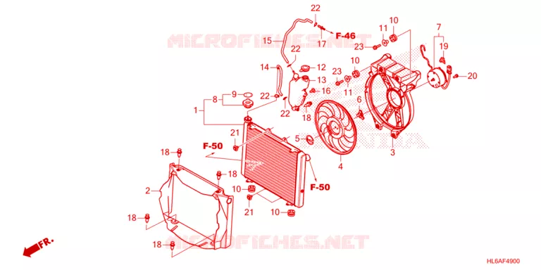 RADIATOR Honda ATV 1000 TALON 2023  SXS1000S2XP_FL