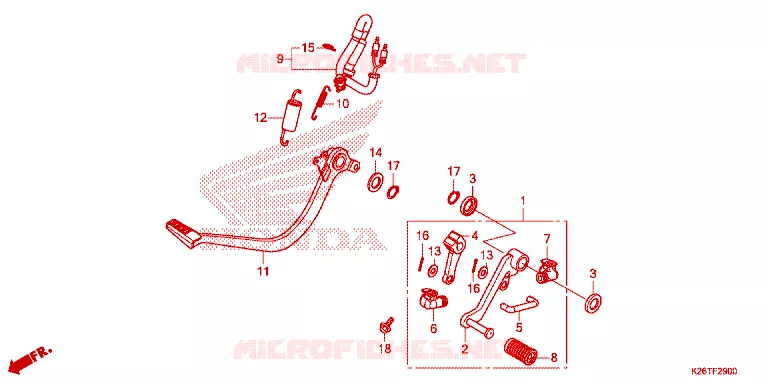 PEDAAL Honda MOTO 125 GROM 2021  MSX125L_TH