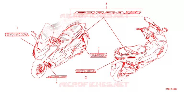 EMBLEEM/STREEP Honda SCOOTER 350 FORZA 2023  NSS350AP