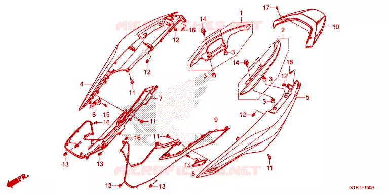 KONTPANEEL MIDDEN Honda SCOOTER 350 FORZA 2020  NSS350AM