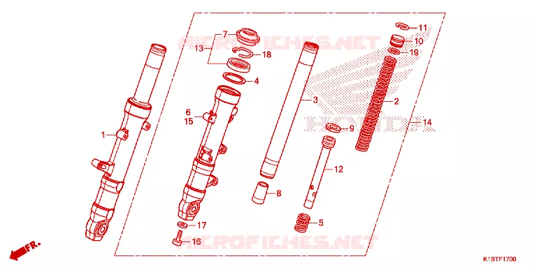 VOOR VORK Honda SCOOTER 350 FORZA 2021  NSS350AM